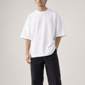 Oversized T-Shirt – 210-220 GSM | Premium Cotton | White